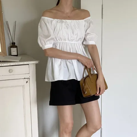 [브리치]  / 아이우먼 걸오프숄더프릴블라우스 DDS162M505 빅사이