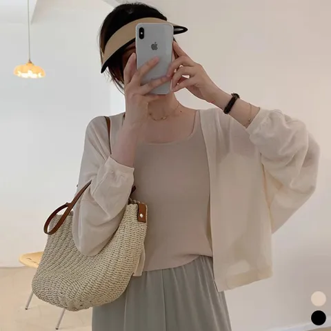 루즈핏 크롭 볼레로 가디건 LM-0445 볼레로가디건 여름가디건 여름볼레로 팔뚝커버볼레로