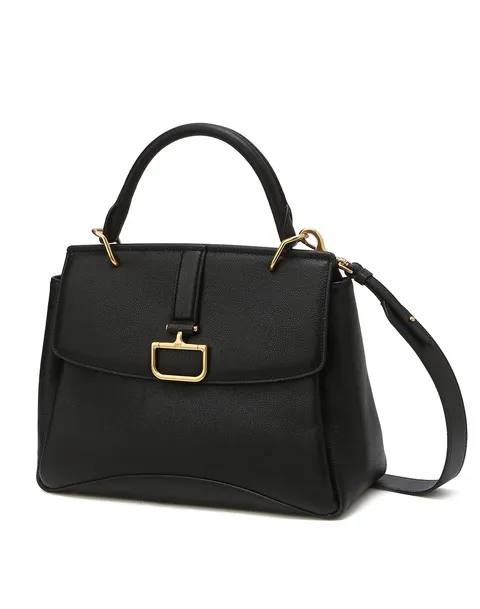 [BIRKBECK CHARLOTTE] 버크백 샬롯 블랙 가죽 토트백 M DCBA4F823 463691