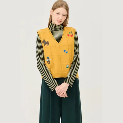 모티브 브이넥 니트 베스트_BAKV58461