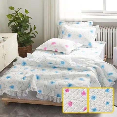 더크린 누네뜨 리플 침대패드 Q 2컬러 시어서커여름이불세트 구스이불커버 침구