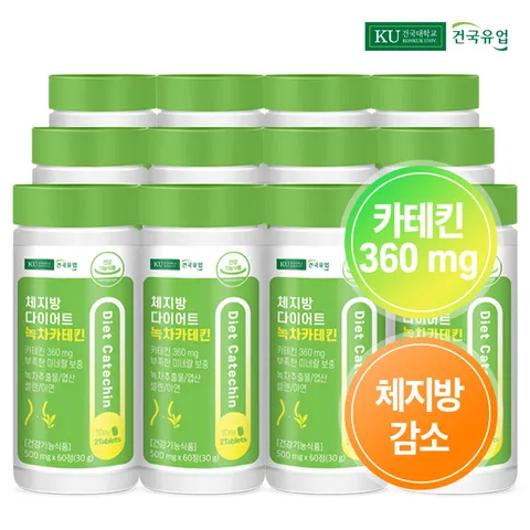 건국 녹차카테킨 60정 12개