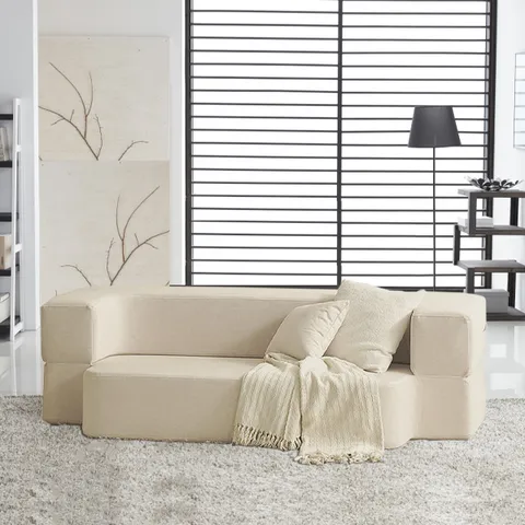 (넓은베드겸소파)제노바 아쿠아텍스 접이식 소파베드