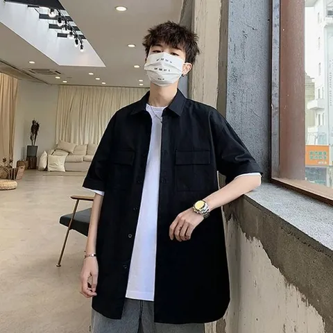 [하프클럽]  줄무늬 남방 반팔 드레스 남자셔츠 스트라이프 정장