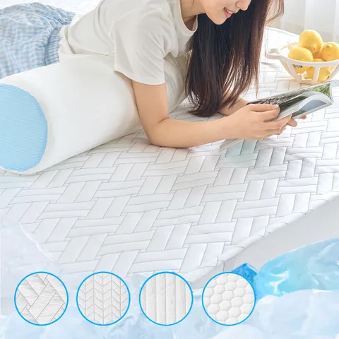 프루아 냉감패드 듀라론 쿨매트 침대 슈퍼싱글 110x200 얇은용 (냉감베개커버제공)