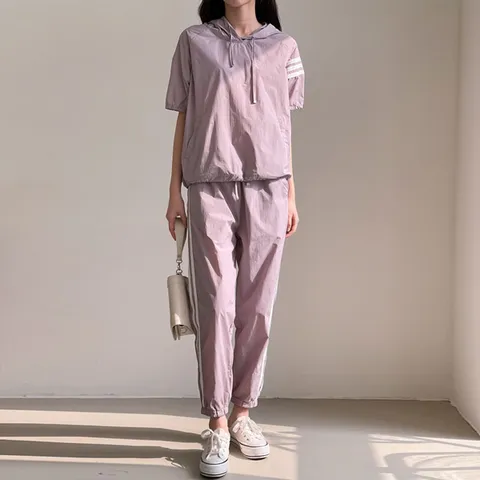 H스타일(SET)H140세트 봄 여름 여성 트레이닝복세트 반팔 츄리닝셋트 바지셋업 홈웨어