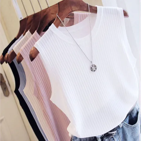 알티피아 여성 여름 민소매 골지티 나시티 이너티 슬리브리스 이너나시 연말패션 스포츠탑