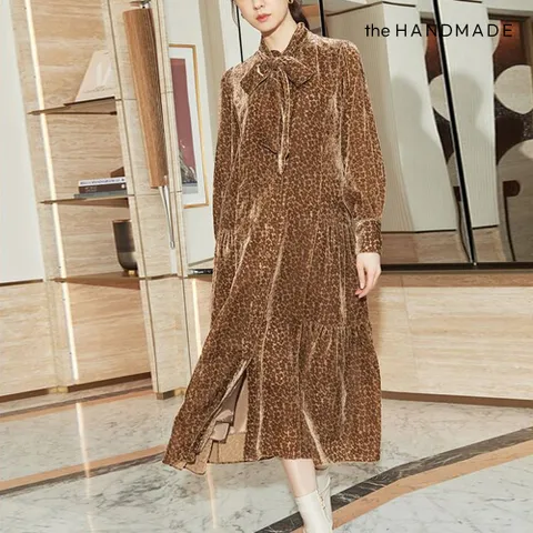 [최초가 99000원] [55~88] 벨벳 번아웃 티어드 원피스