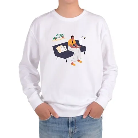 [하프클럽]  맨투맨 휴일 게임하는 여자 MZ세대 게임머니 방콕