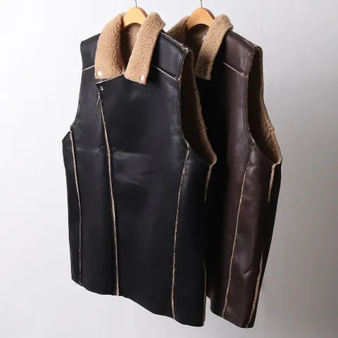 빅사이즈사랑해요 F815L211 무스탕버튼지퍼롱조끼 BE