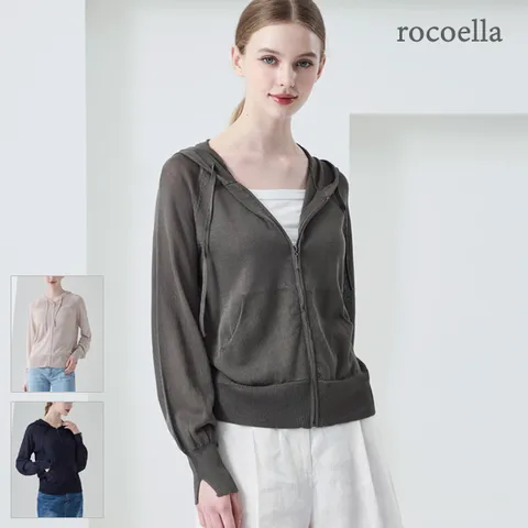 로이즈 썸머 후드 집업 여성 가디건