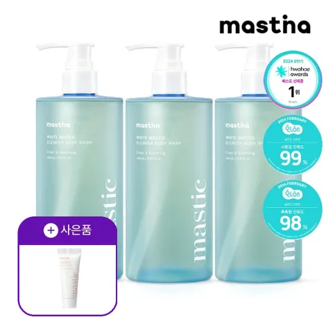 화이트매스틱 블레미쉬 바디워시 400ml 3개 + 폼클렌저(미니)