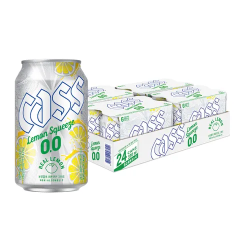 공식판매처 카스 레몬 제로 330ml X 24캔 무알콜 맥주맛 음료