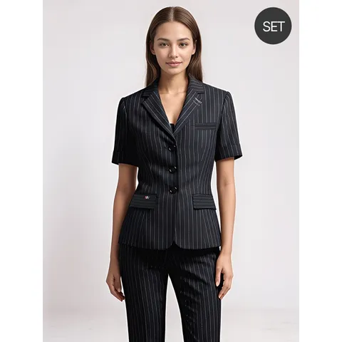 [하프클럽/비비드시크릿가너]VIVID SET 여성 롱스트라이트 여름정장자켓+팬츠 세트