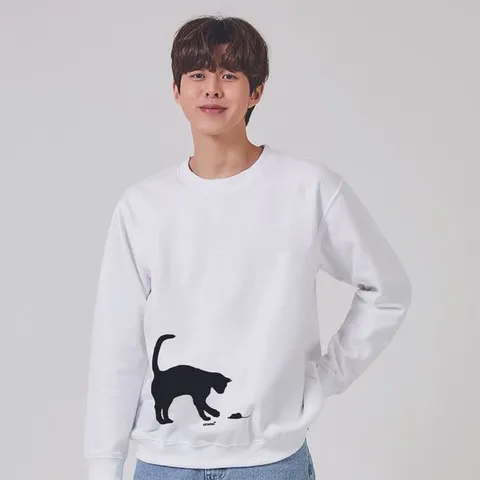 [하프클럽]  키밍 양옹이 쥐 친구 그래픽 맨투맨 후드티 ZH