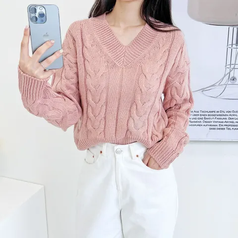 여성 러블리 피치핑크 셀러 꽈배기 니트티셔츠 여성니트 여성겨울니트 여성간절기니트 고급니트