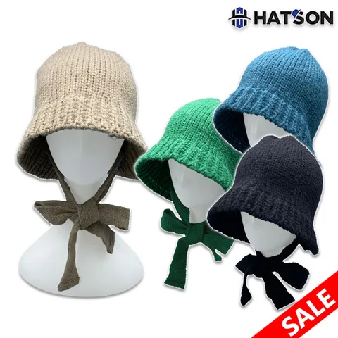 햇츠온 H24-408 여성 겨울 알파카 울 니트 버킷햇 보닛햇 모자 428519