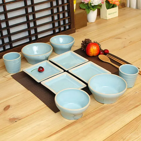 여주 소야 도자기 아름 블루 2인그릇세트C (10P) 도자기그릇 여주도자기 그릇세트