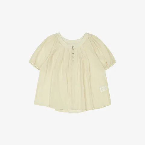 씨 자개 주름 블라우스 SLBAH2416 B