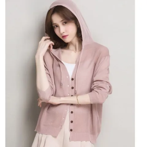 쿨샵 청순스타일 여성 후드 니트가디건 데일리룩 여성블라우스 여성블라우스쉬폰 여성브라우스