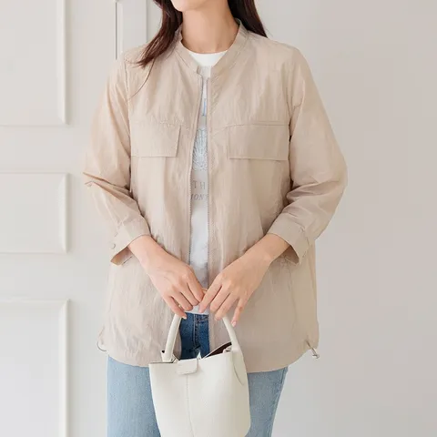 드리다 여자 봄 가을 얇은 초경량 빅사이즈 간절기 점퍼 40-50대 미시 중년여성 엄마옷 캐주얼 출근 등원