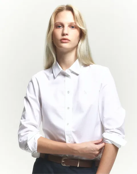 헤지스 여성 [[24FW]] HSSH4CC74WT [가격인하]화이트 옥스퍼드 긴소매 셔츠