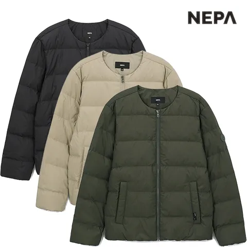 공용 역시즌 타슬란 넥리스 경량 구스 다운자켓 7KF2078