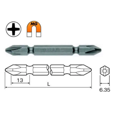 자석비트/(10 EA) (+)2x6.35x65mm(+) M-A14-2065