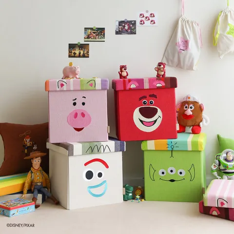 [디즈니] 오가닉코튼 접이식 수납스툴 4color