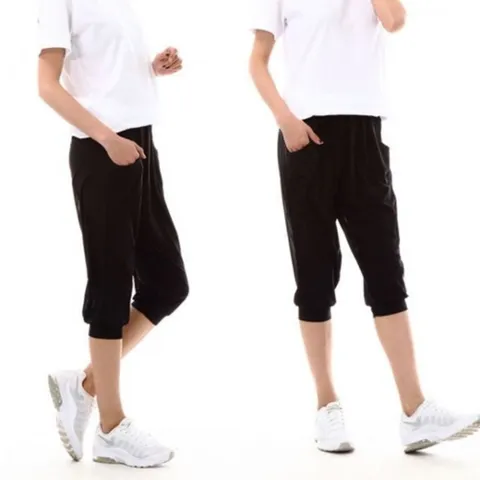 필수 여름 여자여름바지 홈웨어 7부 여행 쿨바지 아이