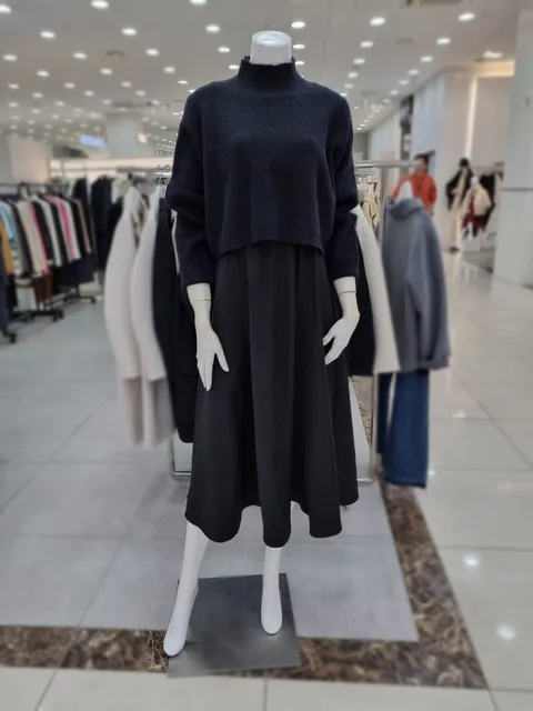 겨울용 플레어 원피스 니트 세트 IPAOP055390