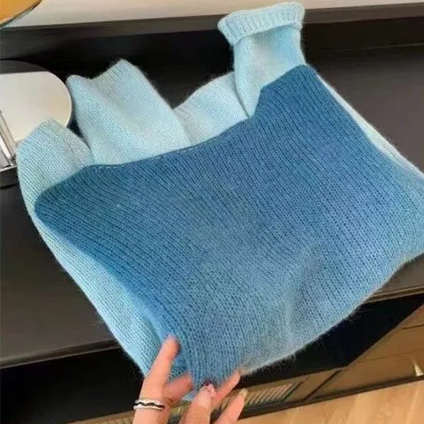 그라데이션 파스텔톤 체니언니트