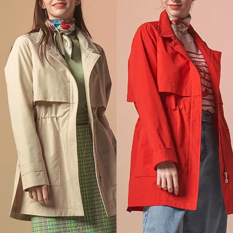 트렌치점퍼자켓+스카프