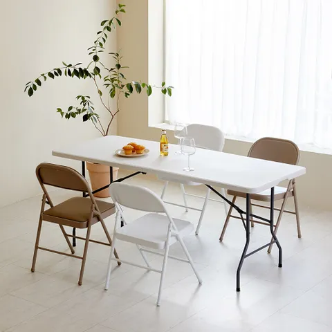 브리즈 1800 브로몰딩 접이식 야외 캠핑 4인용 6인용 테이블세트 의자 4개 6개