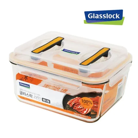 글라스락 라인핸디형_6000ml 손잡이밀폐용기 유리밀폐용기 유리찬통 유리김치통 글라스용기