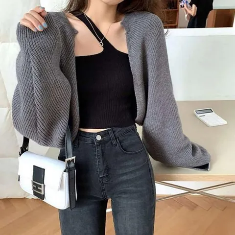 [오노마] ONM 볼레로 짜임 긴팔 린넨 봄 가디건 스타일 반팔 (32615641)