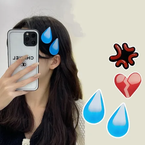 연예인 집게핀 팬싸템 인생네컷 소품 특이한 머리핀 헤어핀 인싸템 앞머리삔 여아 초등 KK0142