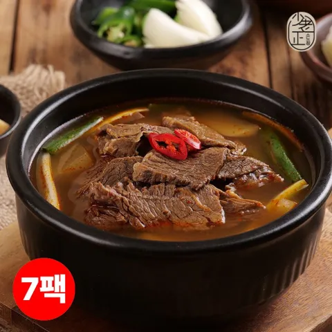 [소노정] 국내산 가마솥 장터 한우국밥 500g x 7팩, 경상도식 한우 국밥