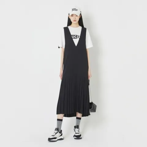 [롯데백화점]레이어드 롱 원피스 LQDAM25600 (LQDAM24600)