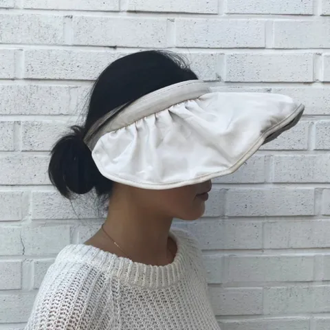 휴대용 머리띠 롤업 여름 창넓은 썬캡 베이지 여름모자 햇빛가리개모자 창넓은모자