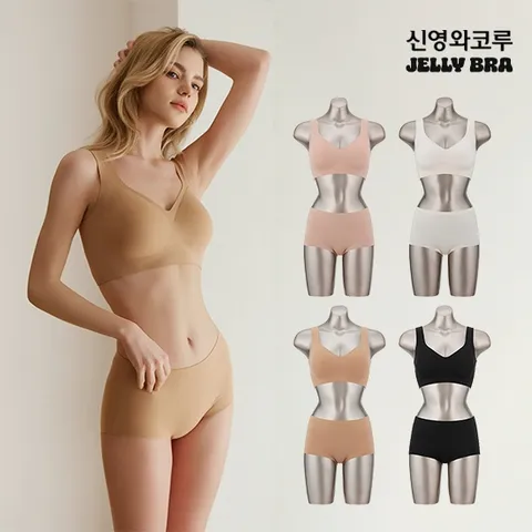 신영와코루 젤리브라 올라운드 젤리퓨징 브라팬티 4세트