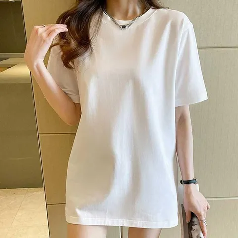 [오노마] ONM 여름 오버핏 롱티 반팔 원피스 티셔츠 커버업 루즈핏 (37313051)