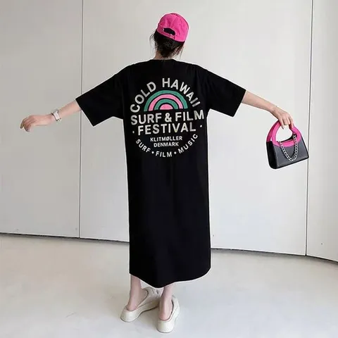 [하프클럽/모노무드] 데일리 홈 롱 LM 오버핏 반팔 여름 편한 하