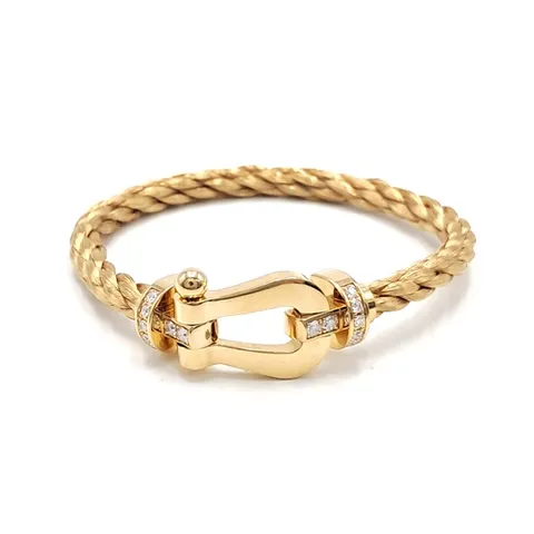 [구구스]중고명품 프레드 다이아 포스텐 팔찌 (라지) + 스트랩 SET (NO 10324141)