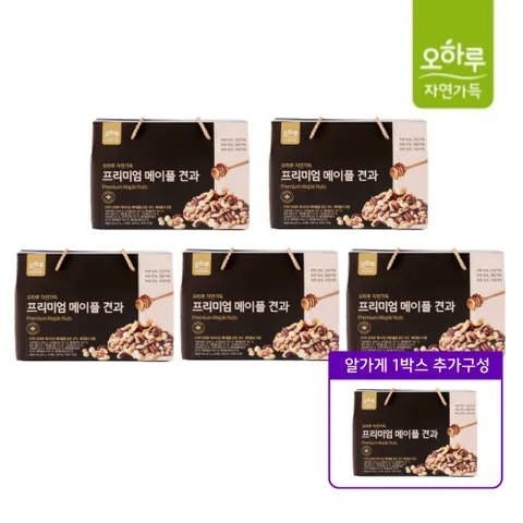 오하루 자연가득 프리미엄 메이플 견과 5+1박스 (144봉)