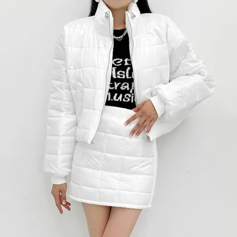 마론 사각 패딩 스커트 세트 JK7546S