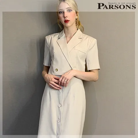 [파슨스] Double.Button Crop Dress [PW2Q5OP13]