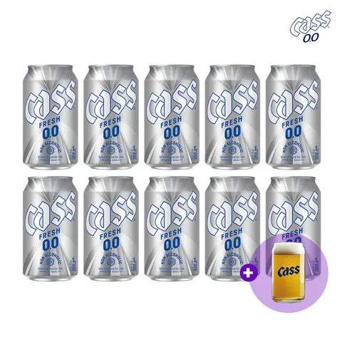 카스 제로 355ml X 10캔 (+전용잔1개) 논알콜 무알콜맥주맛