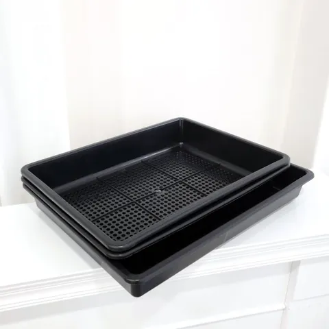 저면관수 대형 플라스틱 트레이 1호 53x37cm 타공 저면관수 대형 플라스틱 1호 53x37 타공 장식