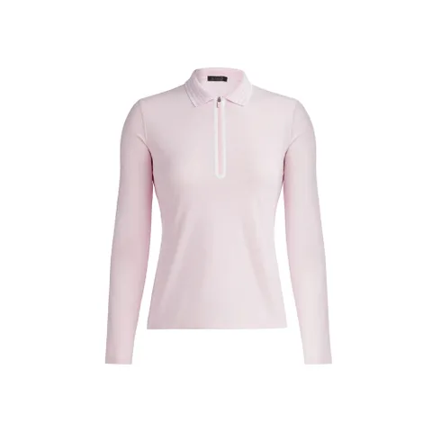 24SS 스트라이프 넥지퍼 폴로 티셔츠 GLP000001 BLUSH